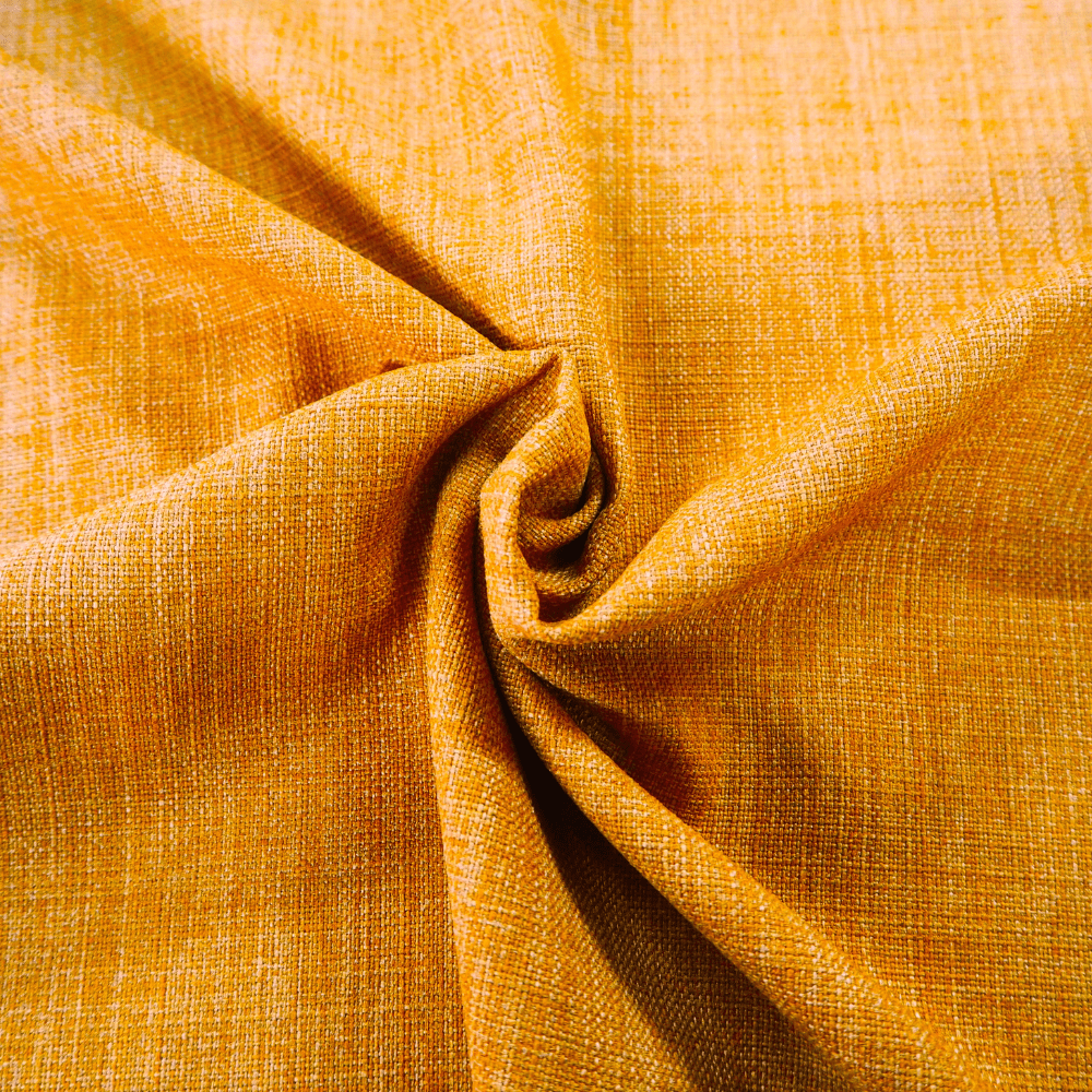 Clarke and Clarke Linoso Saffron Fabric Curtain Fabric. - Clearance Fabric Shop