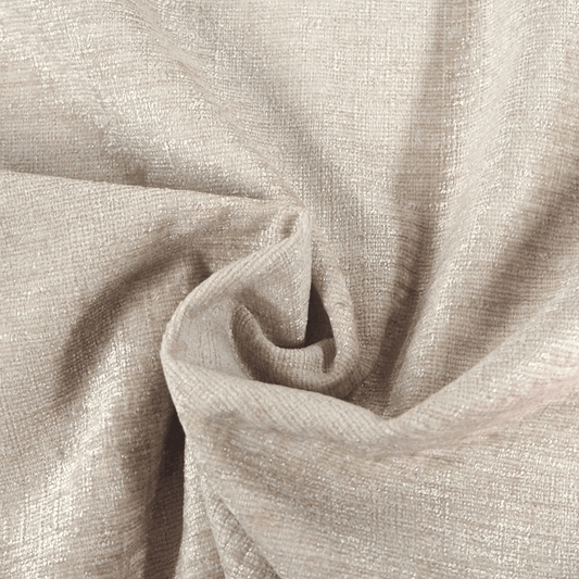 Cream Chenille Curtain and Upholstery Fabric. - Clearance Fabric Shop